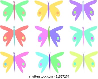 Collection of Butterflies Vector