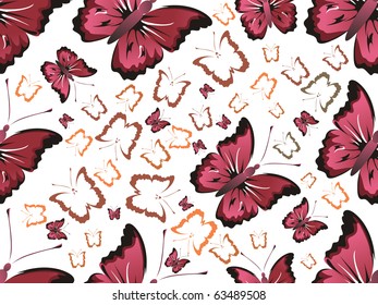 collection of butterfly with background