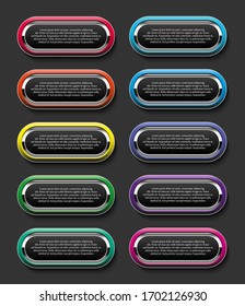 Conjunto de marcos metálicos del botón de recopilación