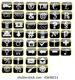 collection of buttons