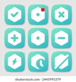 colección de Botones con Configuraciones de degradado