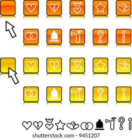 Collection of buttons. Vector illustration.