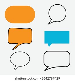 Verzameling van call out Diverse Spraak Bubble Vormen,