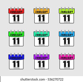 Collection calendar icon vector. Isolated on a gray background. Symbol Calendar for your website design, logo, application user interface. The flat style.