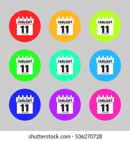 Collection calendar icon vector. Isolated on a gray background. Symbol Calendar for your website design, logo, application user interface. The flat style.