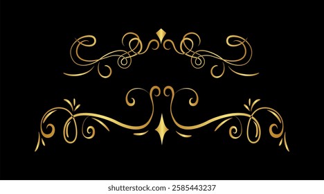 Collection of calligraphic ornaments art