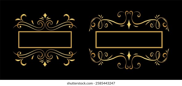 Collection of calligraphic ornaments art