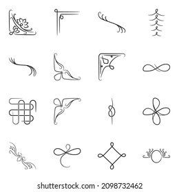 Collection Of Calligraphy Vintage Elements Design With vintage Frames, Flourishes, Labels, Dividers. Perfect for Invitations, Websites, Advertisements, Banners, Posters, Billboards, Templates, Logos.