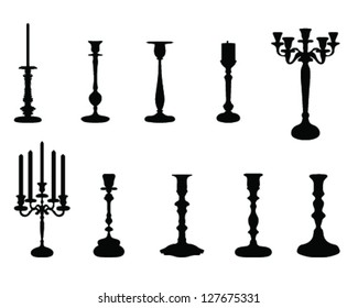 Collection of candlesticks-vector