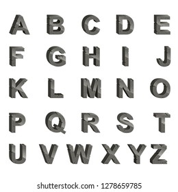 the collection of the capital alphabet in the grey color