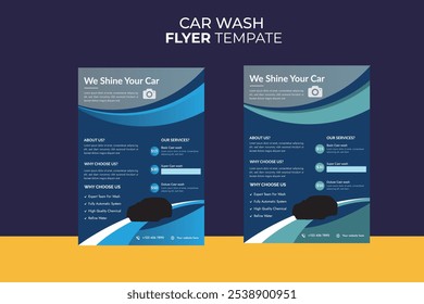 Collection of car wash service internet advertising banner vector flat illustration. Set of automobile cleaning landing page discount place for text. Promotion horizontal ads for order accommodation