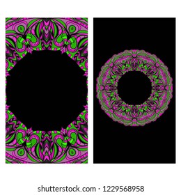 Collection card with decorative frame design . For mobile website, posters, online shopping, promotional material.