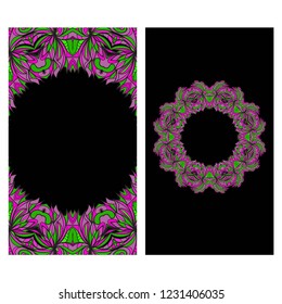 Collection card with decorative frame design . For mobile website, posters, online shopping, promotional material.