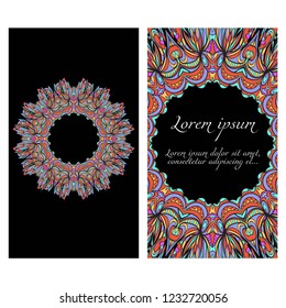 Collection card with decorative frame design . For mobile website, posters, online shopping, promotional material.