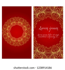 Collection card with decorative frame design . For mobile website, posters, online shopping, promotional material.