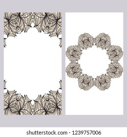 Collection card with decorative frame design . For mobile website, posters, online shopping, promotional material.