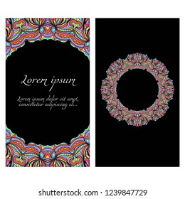 Collection card with decorative frame design . For mobile website, posters, online shopping, promotional material.