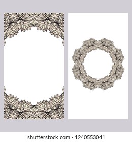 Collection card with decorative frame design . For mobile website, posters, online shopping, promotional material.