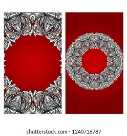 Collection card with decorative frame design . For mobile website, posters, online shopping, promotional material.