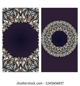 Collection card with decorative frame design . For mobile website, posters, online shopping, promotional material.