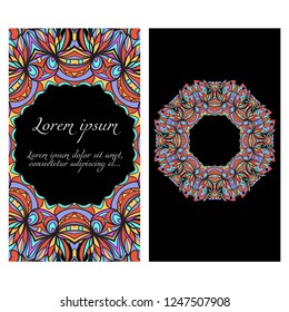 Collection card with decorative frame design . For mobile website, posters, online shopping, promotional material.