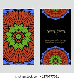 Collection card with relax mandala design. For mobile website, posters, online shopping, promotional material