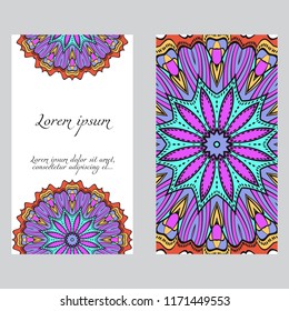 Collection card with relax mandala design. For mobile website, posters, online shopping, promotional material