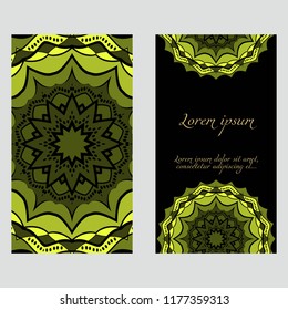 Collection card with relax mandala design. For mobile website, posters, online shopping, promotional material