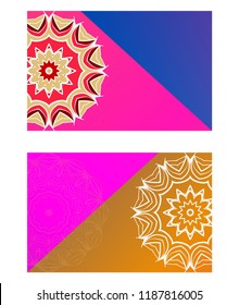 Collection card with relax mandala design. For mobile website, posters, online shopping, promotional material