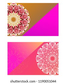 Collection card with relax mandala design. For mobile website, posters, online shopping, promotional material