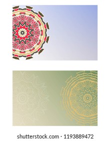 Collection card with relax mandala design. For mobile website, posters, online shopping, promotional material