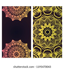 Collection card with relax mandala design. For mobile website, posters, online shopping, promotional material