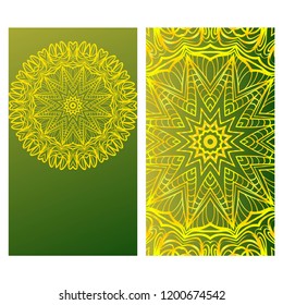 Collection card with relax mandala design. For mobile website, posters, online shopping, promotional material