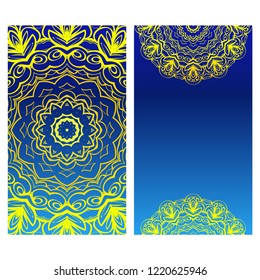 Collection card with relax mandala design. For mobile website, posters, online shopping, promotional material