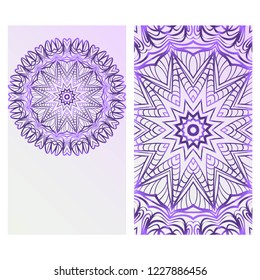 Collection card with relax mandala design. For mobile website, posters, online shopping, promotional material