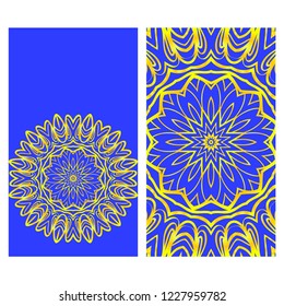 Collection card with relax mandala design. For mobile website, posters, online shopping, promotional material