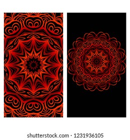 Collection card with relax mandala design. For mobile website, posters, online shopping, promotional material