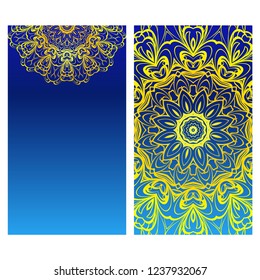 Collection card with relax mandala design. For mobile website, posters, online shopping, promotional material