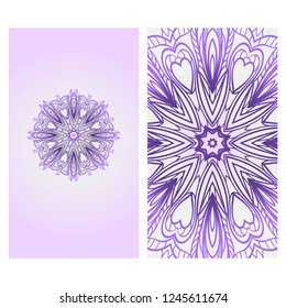 Collection card with relax mandala design. For mobile website, posters, online shopping, promotional material
