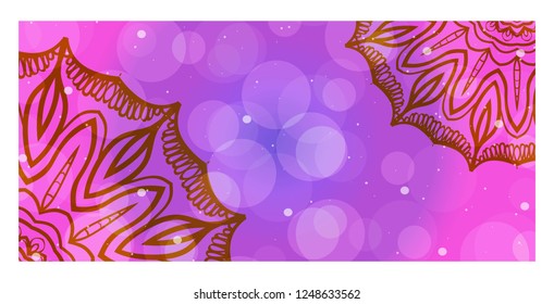 Collection Card With Relax Mandala Design. For Mobile Website, Posters, Online Shopping, Promotional Material