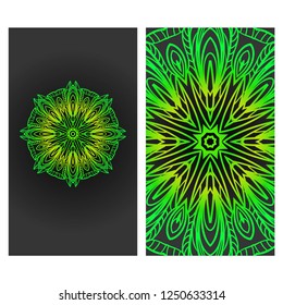 Collection Card With Relax Mandala Design. For Mobile Website, Posters, Online Shopping, Promotional Material