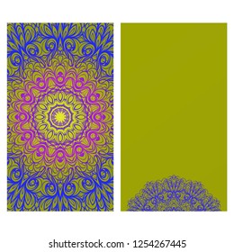 Collection Card With Relax Mandala Design. For Mobile Website, Posters, Online Shopping, Promotional Material
