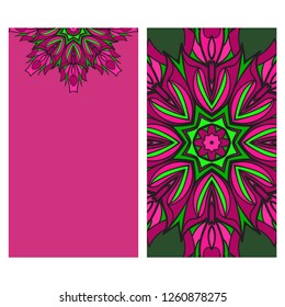 Collection Card With Relax Mandala Design. For Mobile Website, Posters, Online Shopping, Promotional Material