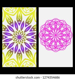 Collection card with relax mandala design. For mobile website, posters, online shopping, promotional material