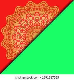 Collection card with relax mandala design. For mobile website, posters, online shopping, promotional material. Vector illustration