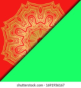 Collection card with relax mandala design. For mobile website, posters, online shopping, promotional material. Vector illustration