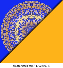 Collection card with relax mandala design. For mobile website, posters, online shopping, promotional material. Vector illustration
