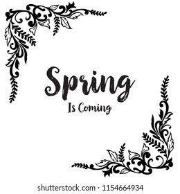 Collection card spring is coming floral design vector illustration