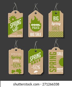 Collection of cardboard sales labels. Can be used as price tags.