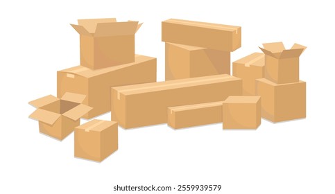 collection of cardboard vector design
